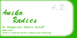 aniko radics business card